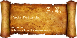 Pach Melinda névjegykártya