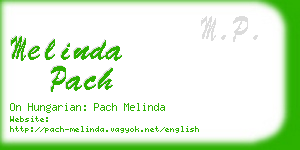 melinda pach business card